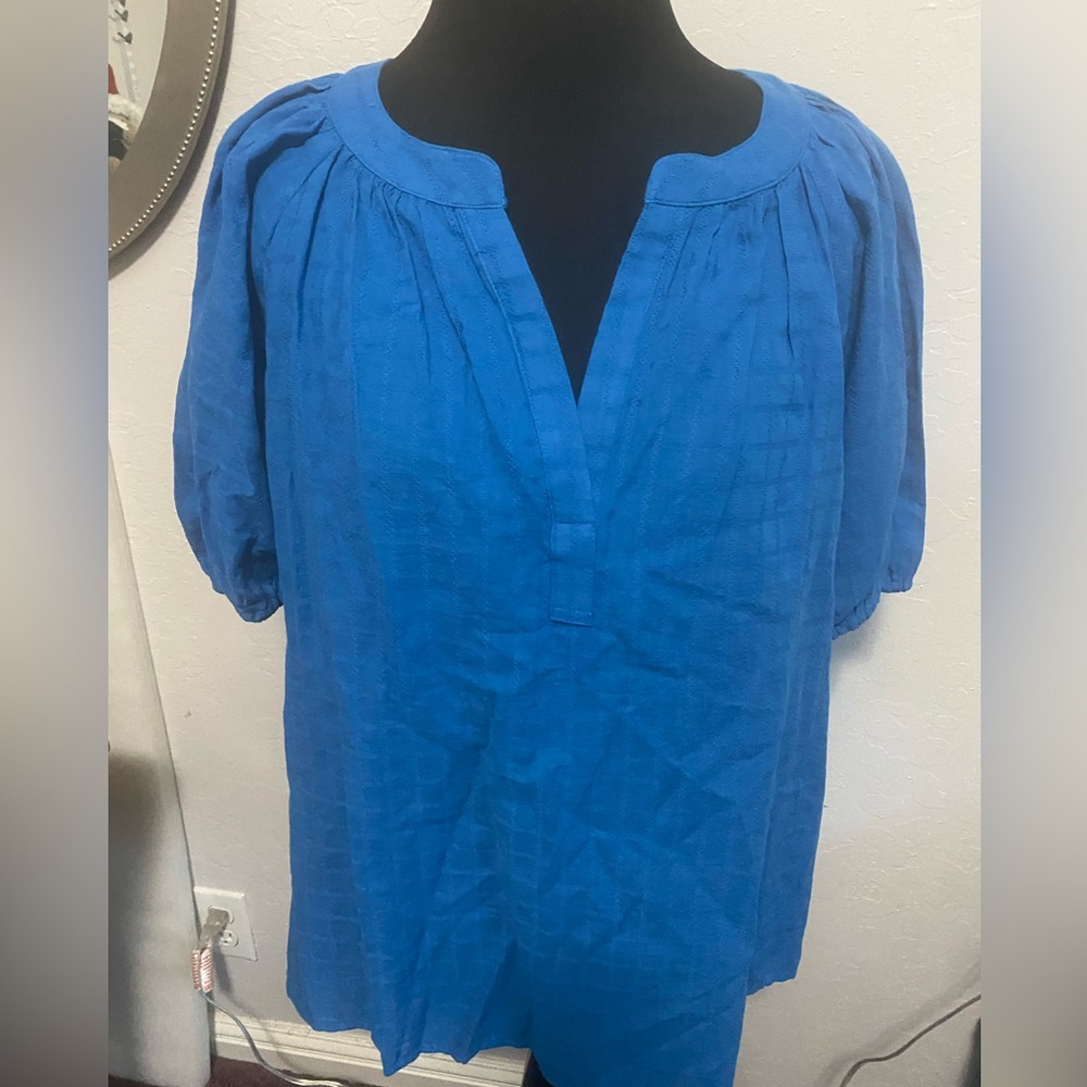 New royal blue loft blouse medium
